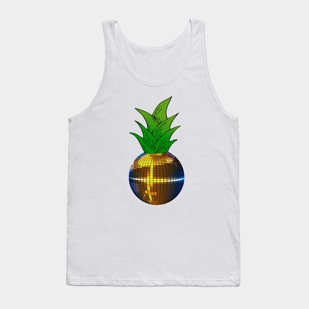 Disco Ball Pineapple Tank Top by hoopoe